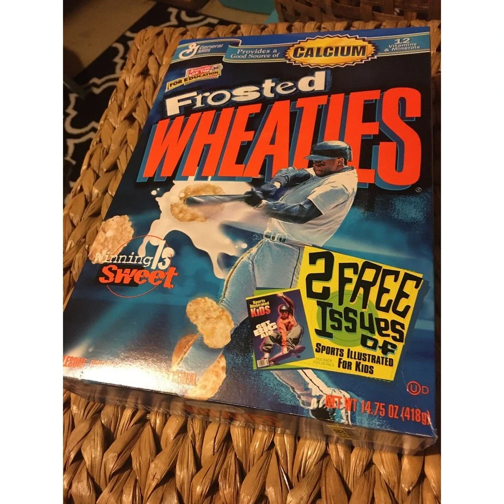 VTG Sealed Ken Griffey Jr. Frosted Wheaties Cereal Box‎ Seattle Mariners 1996